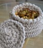 Crochet container with lid, desk tidy, small lidded pot - Image 2