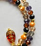 Austrian Crystal Glass memory wire wrap bangle - Image 3