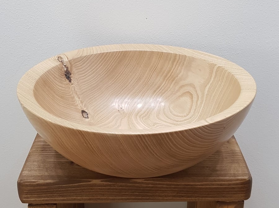 No9 English Ash Wooden Bowl (Large)