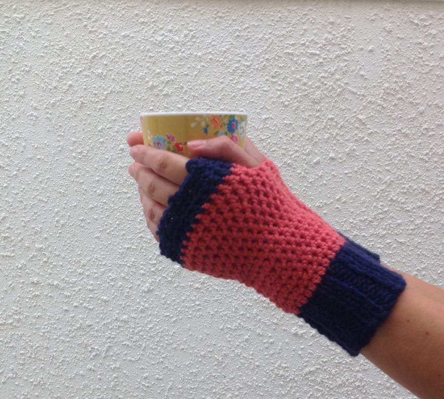 FINGERLESS MITTS. 'The Yealm' . Alpaca, wool blend. ..ready to ship ...