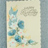 original hand painted Birthday card ( ref F 460)