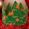 Reusable Christmas Fabric Party Crowns - Party Hats -Zero Waste 