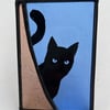 Stained Glass Screen Printed Cat Panel