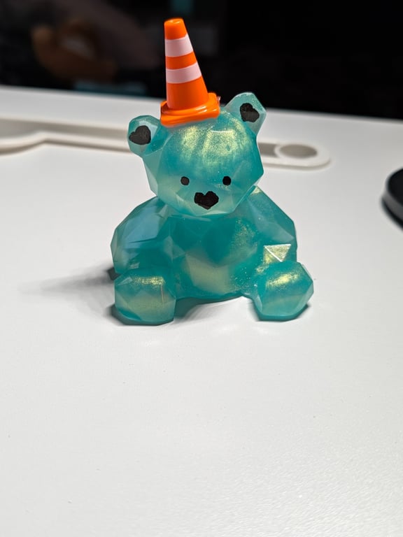 Traffic cone resin bear