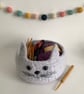 FELTED 'FUSSPOT' BOWL, desk tidy  . Cat. Grey . Home decor. - Image 6