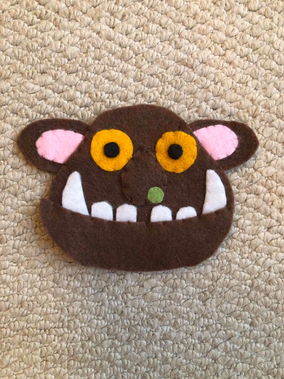 Large felt Gruffalo embellishment 