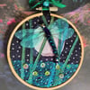 Dragonfly textile art
