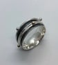Orbit Spinner Ring, silver and gold spinner ring, celestial ring, planets ring,  - Image 7