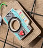 Ceramic camera magnet open lens turquoise  - Image 3