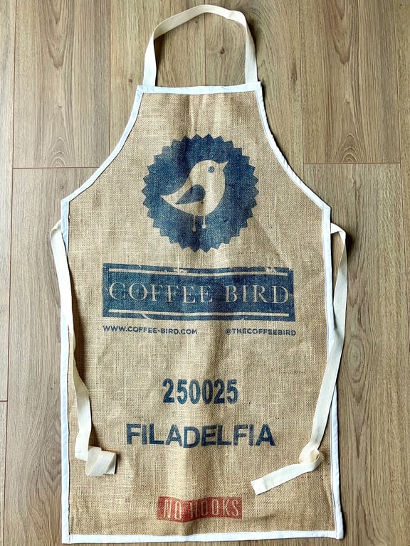 Bib Apron Made With An Old Coffee Sack - Handmade Upcycling
