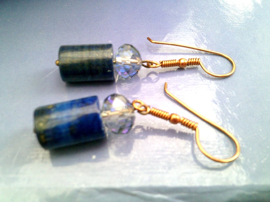 Lapis Lazuli Copper Earrings