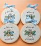 Hoop art Bee Happy. - Image 3