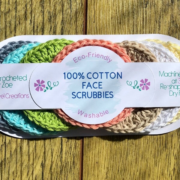 Reusable Eco-Friendly Face Scrubbies pack of 7