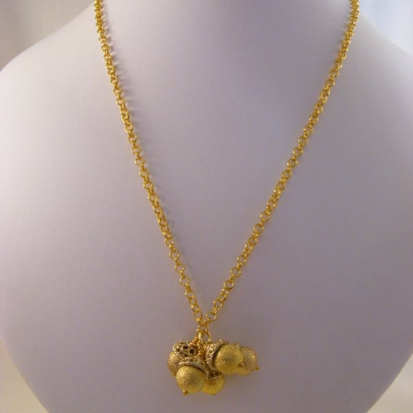 Golden Acorn Necklace