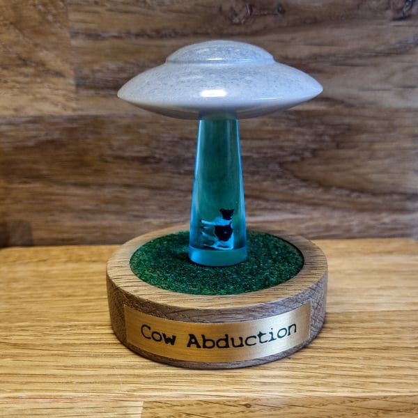 UFO Cow Abduction With Flickering Light