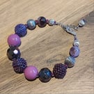 Berry Bracelet with Hand-beaded Beads
