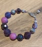 Berry Bracelet with Hand-beaded Beads