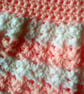 Baby dress crocheted in pink and white. Lovely gift for new baby girl. 20"chest - Image 4