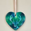  Perfectly Imperfect - Heart shaped Stag ornament - a 'second'