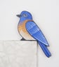 Western bluebird door topper, miniature North American bird ornament, blue bird. - Image 4