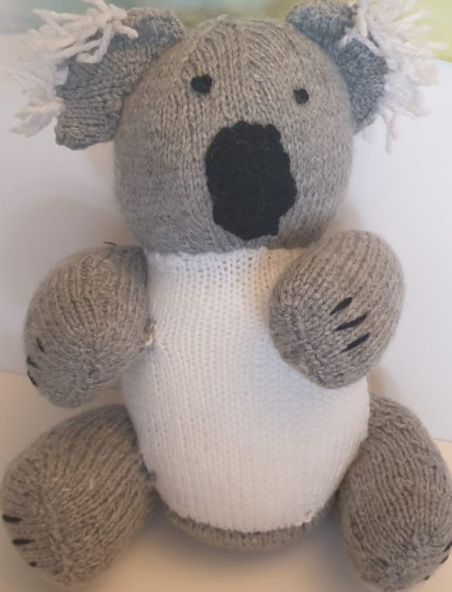 Hand knitted toy Koala Bear