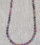 Natural Faceted Round Agate Necklace - Image 1