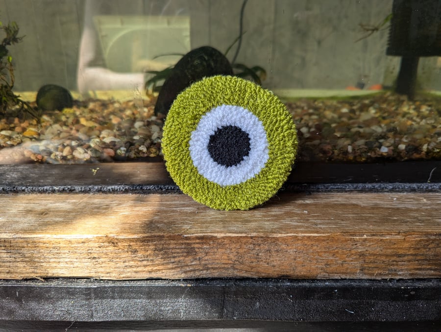 Light Green Nazar or Evil Eye - Mug Rug 