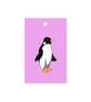 Gift Wrap Penguins-Pink Penguins & Matching Gift Tag-Wrapping Paper-LG13 - Image 4