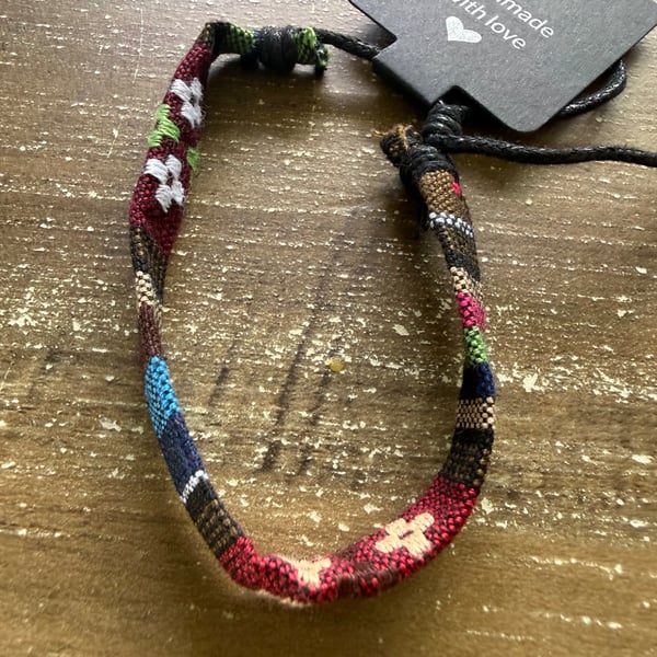 Handmade Multicolor Woven Cord Bracelet