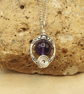 Minimalist amethyst pendant necklace. - Image 1