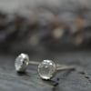 Moonstone, sterling silver stud earrings