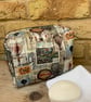Jules Verne Hot Air Balloon Fabric Quilted Box Shape Wash Bag - Image 7