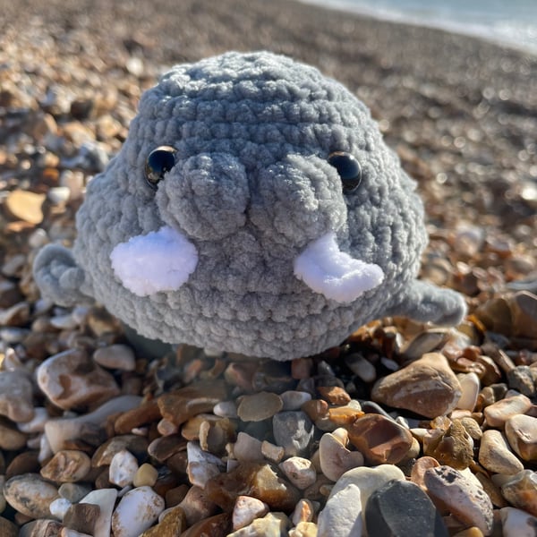 Grey Plushie Walrus