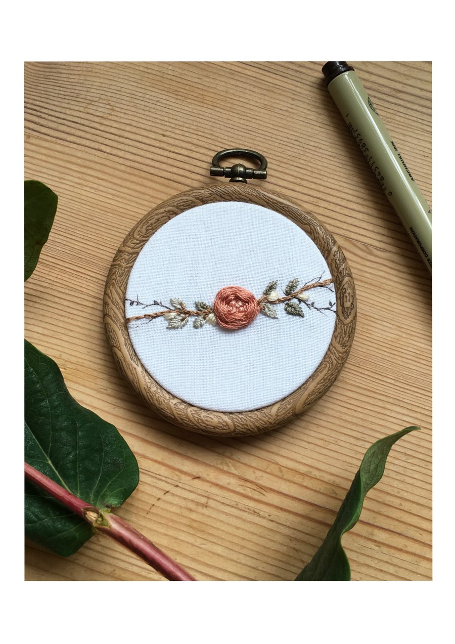 Tiny rose embroidery