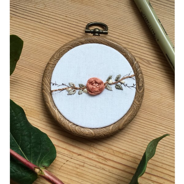 Tiny rose embroidery