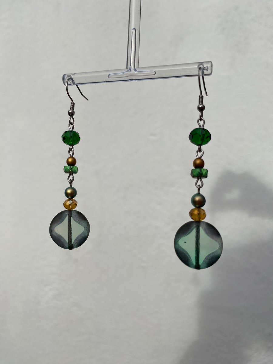 Enola - Stained glass window inspired earrings 