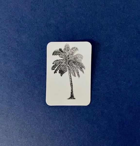 ACEO Mini Palm Tree Drypoint Print