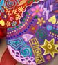 Funky hand painted wooden heart - Image 4