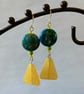 Blue & Yellow Summer Earrings - Image 2