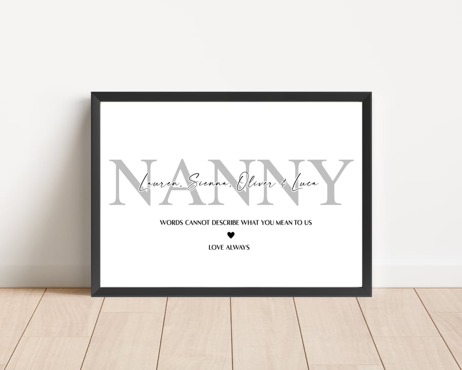 Personalised Nanny Print