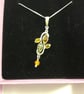 Three Colour Baltic Amber and Sterling Silver Necklace - Image 2