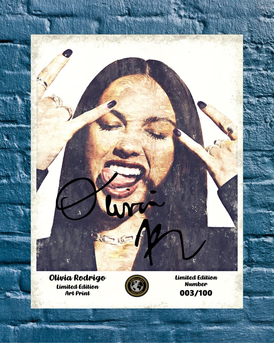 Olivia Rodrigo Limited Edition Signed Art Print - Folksy