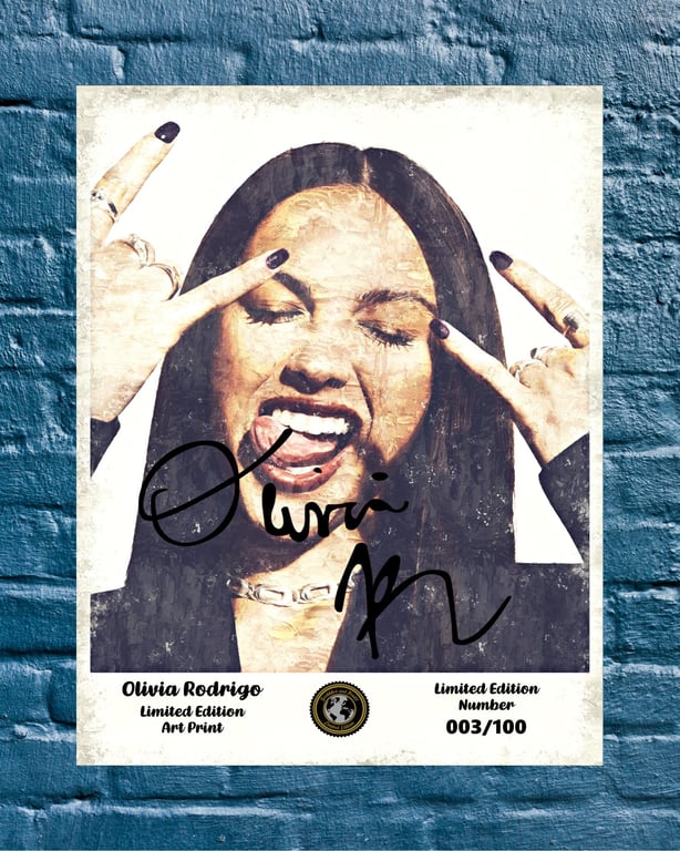 Olivia Rodrigo Limited Edition Signed Art Print