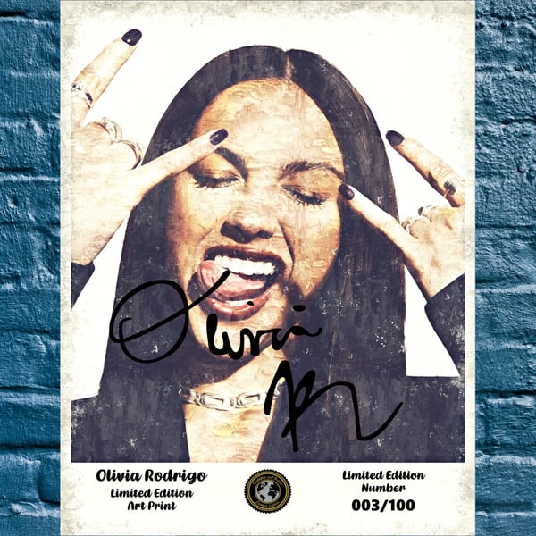 Olivia Rodrigo Limited Edition Signed Art Print