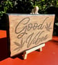 Good vibes wooden sign