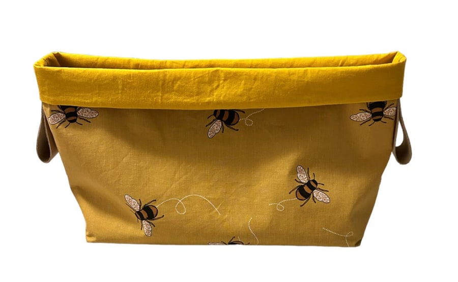 Bee Print Fabric Basket