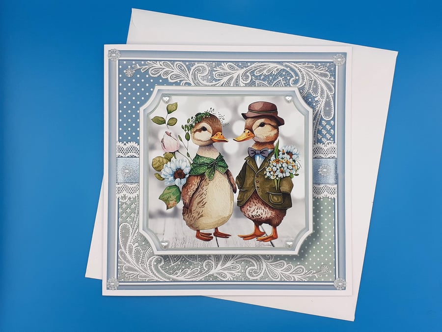 Wedding Day Card, Decoupage 