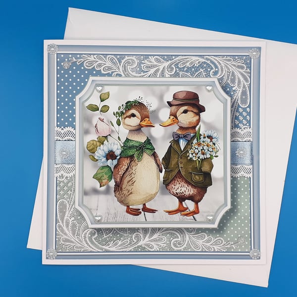 Wedding Day Card, Decoupage 