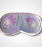 Lilac Magnolias Linen Lotus Flower Lavender Eye Mask - Image 2