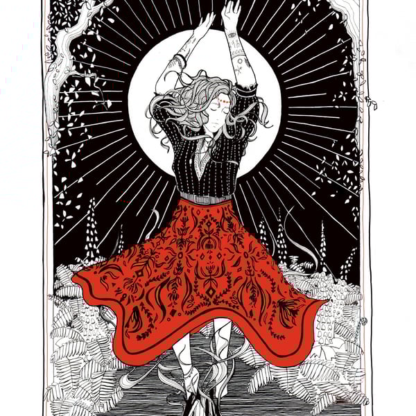 Pen and ink illustration art print.